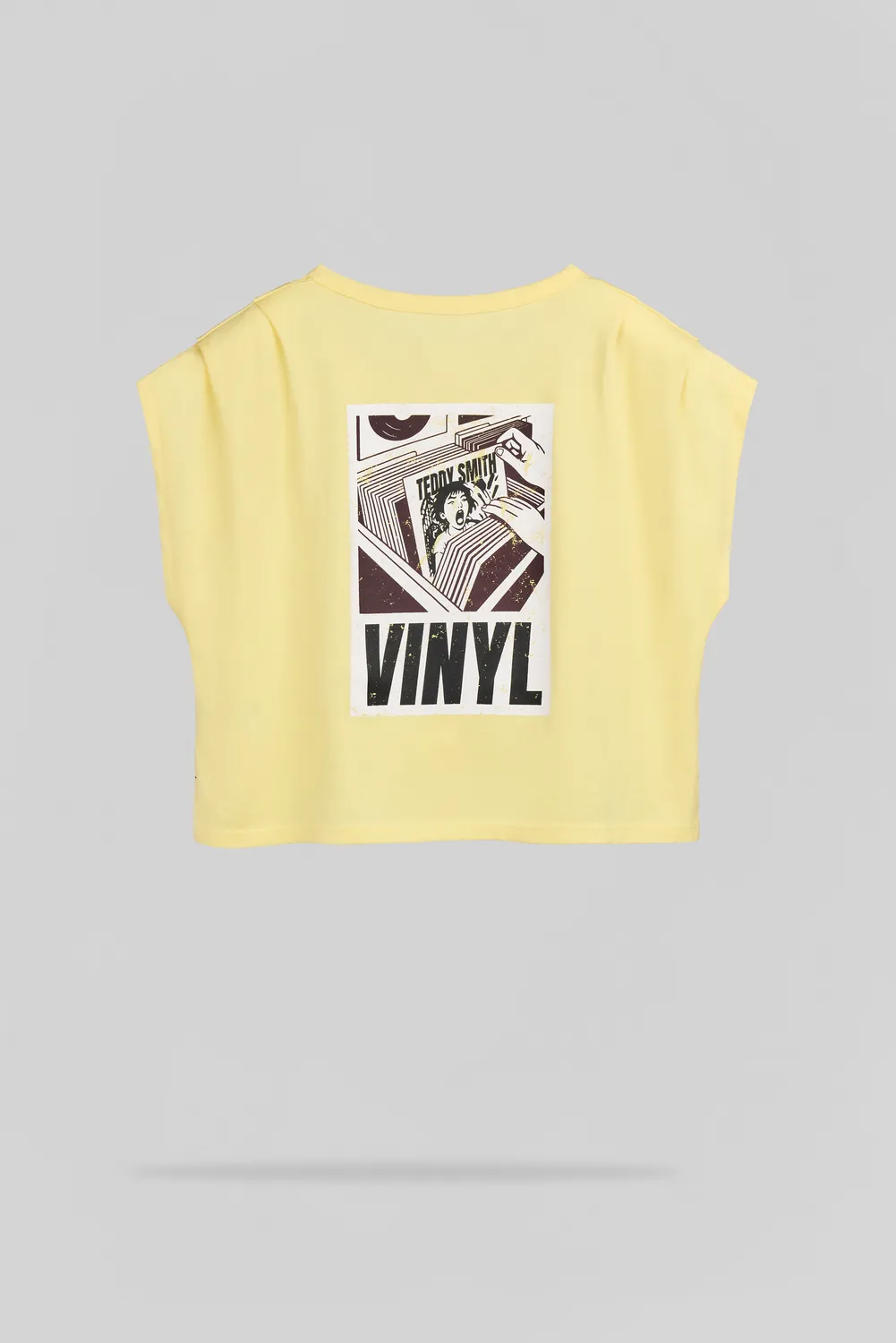Teddy Smith T-Vinyl MC JR maglietta bambina giallo limone cotone
