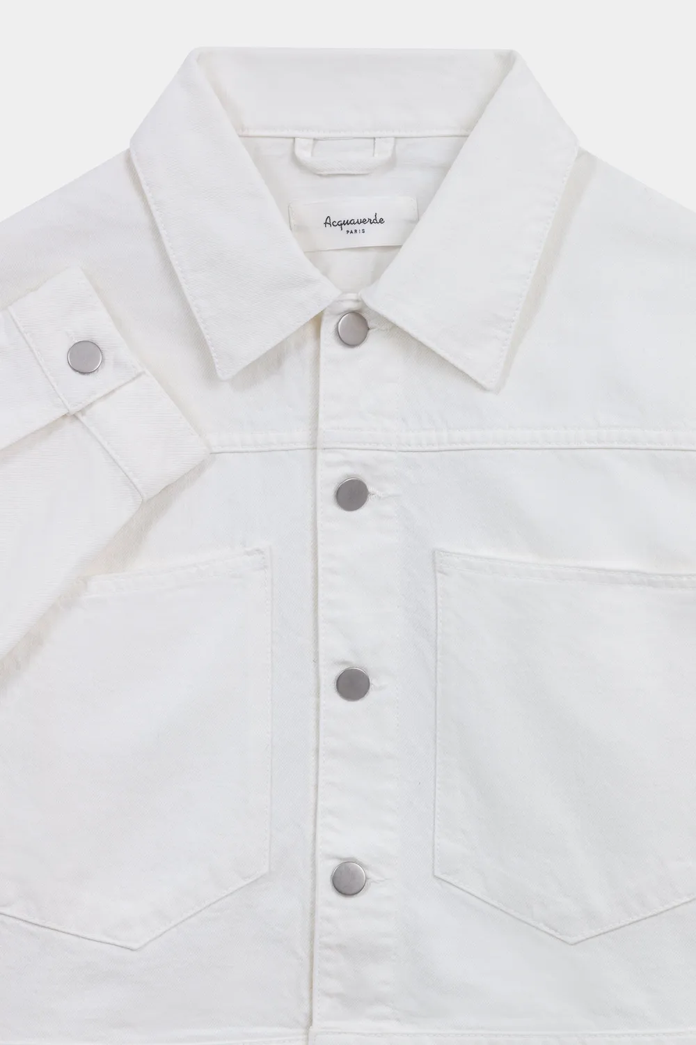 Acquaverde Dean Off White giacca jeans corta