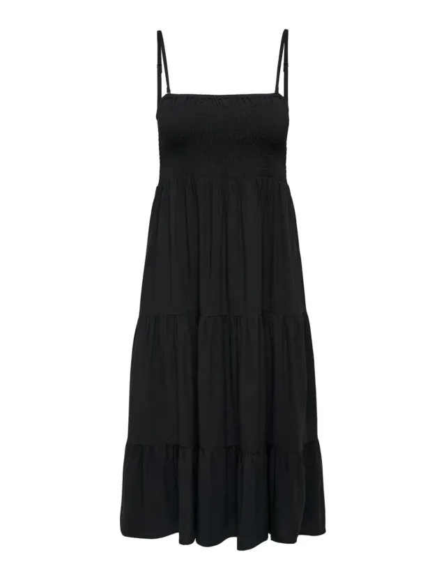 ONLY Onlzelina Smock 3 in 1 abito estivo nero gonna lunga