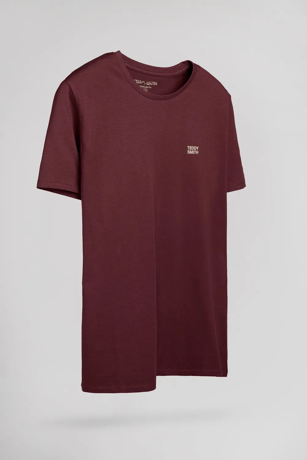 Teddy Smith The Tee 1 t-shirt uomo bordeaux cotone