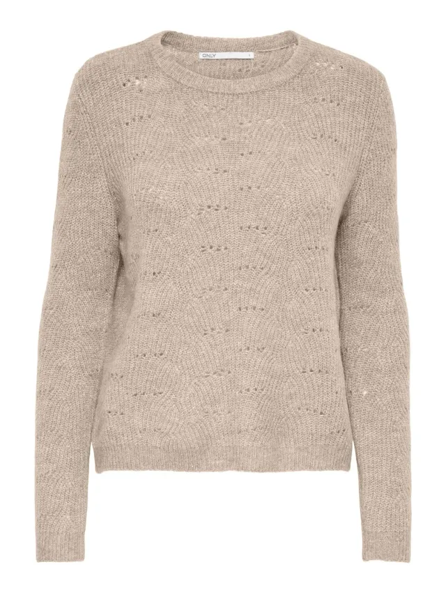 ONLY Onllolli pullover maglia donna taupe gray