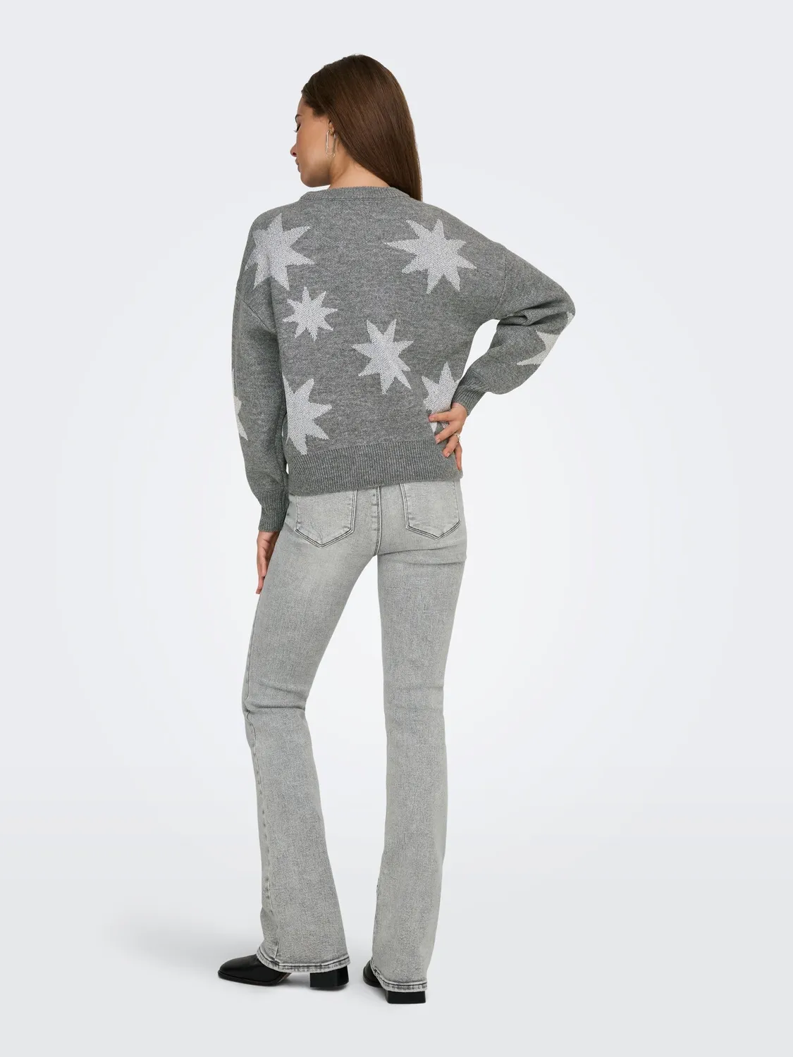 ONLY Onlrosie Pullover Glitter Nero scollo tondo