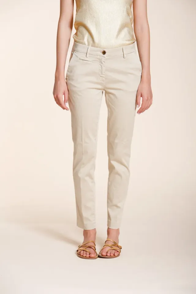 Mason's New York Slim pantalone donna gesso slim