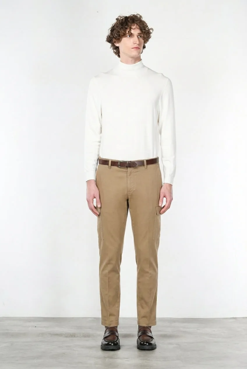 Mason's Chile cargo uomo beige scuro regular stretch