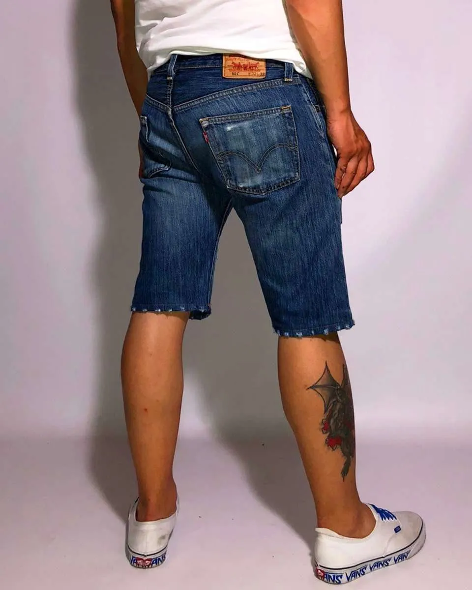Never Say Never Levi's Vintage bermuda destroyed sartoriale
