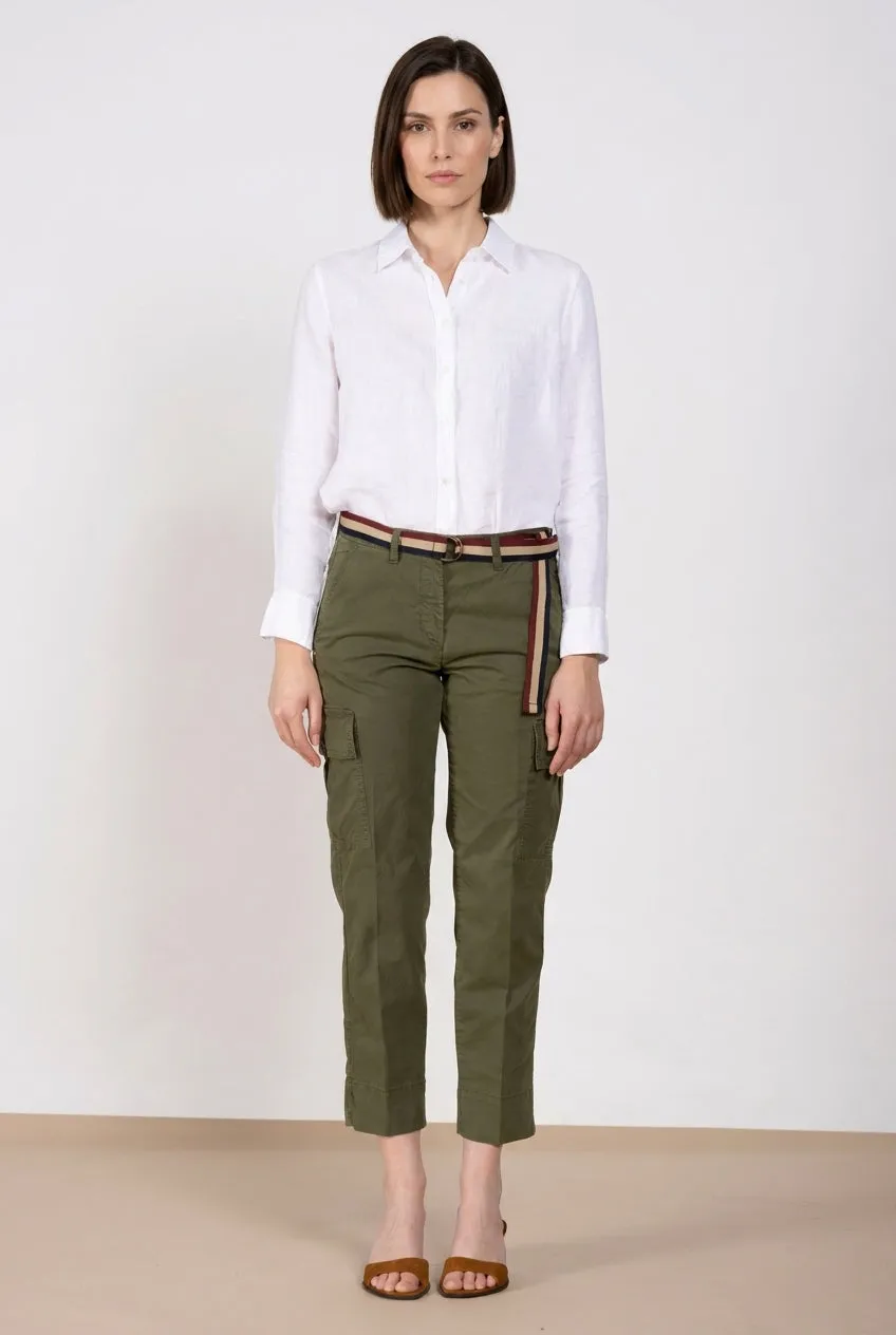 Mason's Marlene Cargo pantalone verde bosco carrot fit
