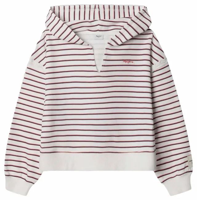 Pepe Jeans Gardenia felpa bambina 10 anni con cappuccio