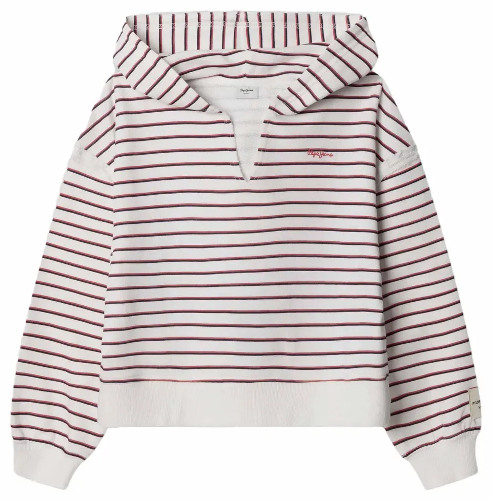 Pepe Jeans Gardenia felpa bambina 10 anni con cappuccio