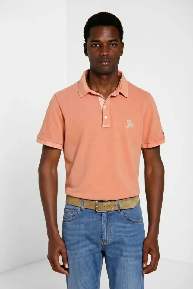 Mason's Leopardi polo piquet corteccia uomo