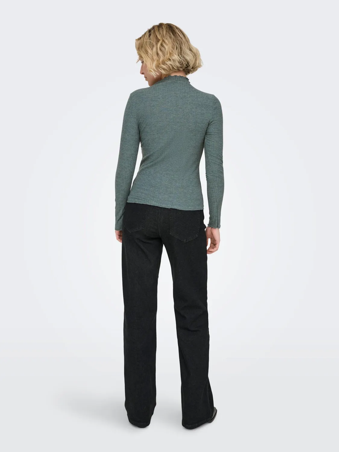 ONLY Onlemma top donna maniche lunghe scollo alto