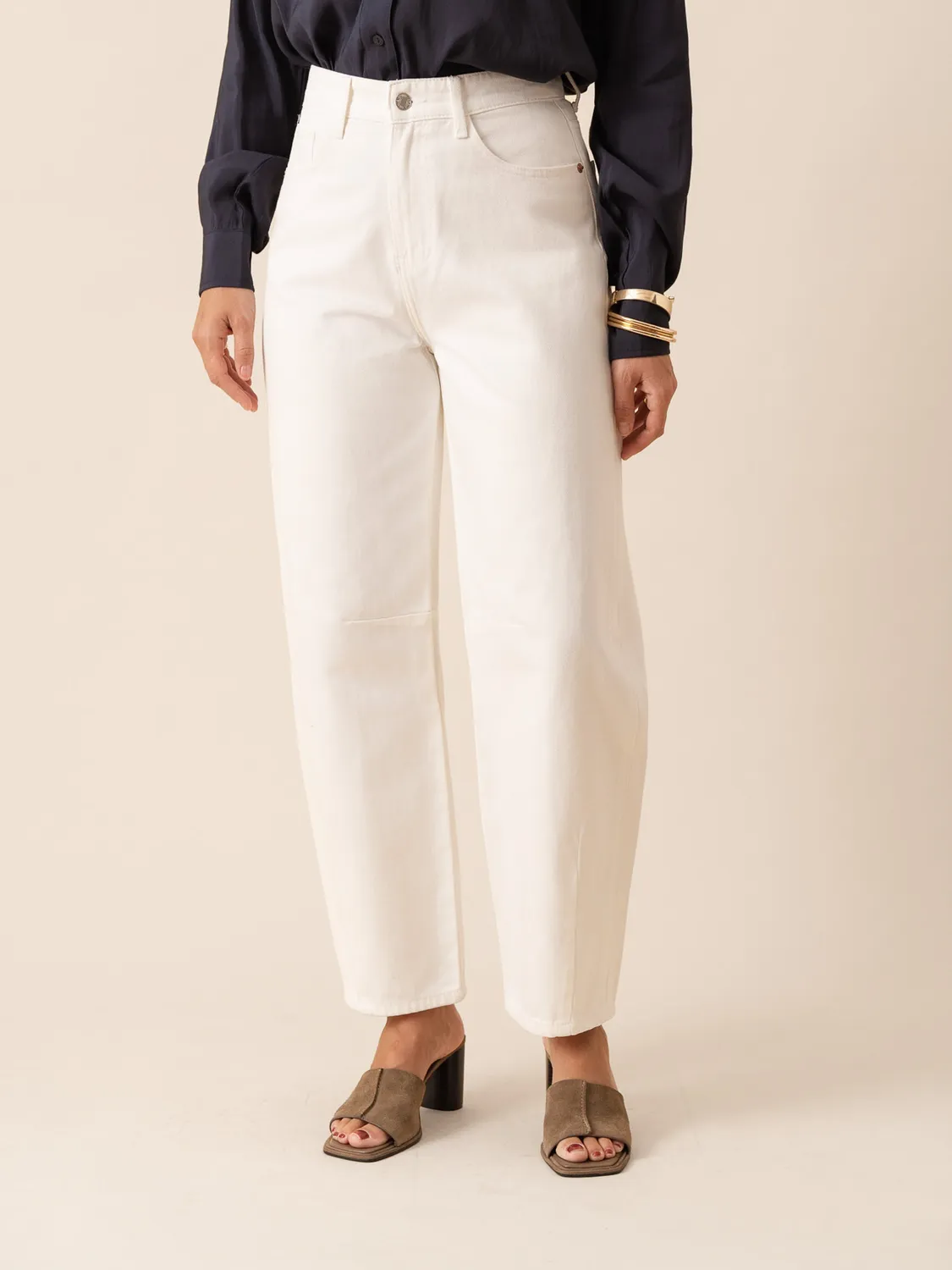 Oraije Brandy Jeans Balloon Bianco