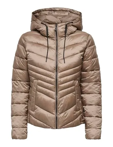 ONLY Onlmimi Hood Jacket CC OTW giacca fossile cappuccio