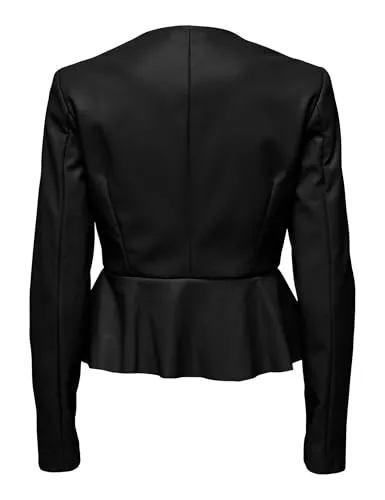 ONLY Onlverona giacca peplum finta pelle S