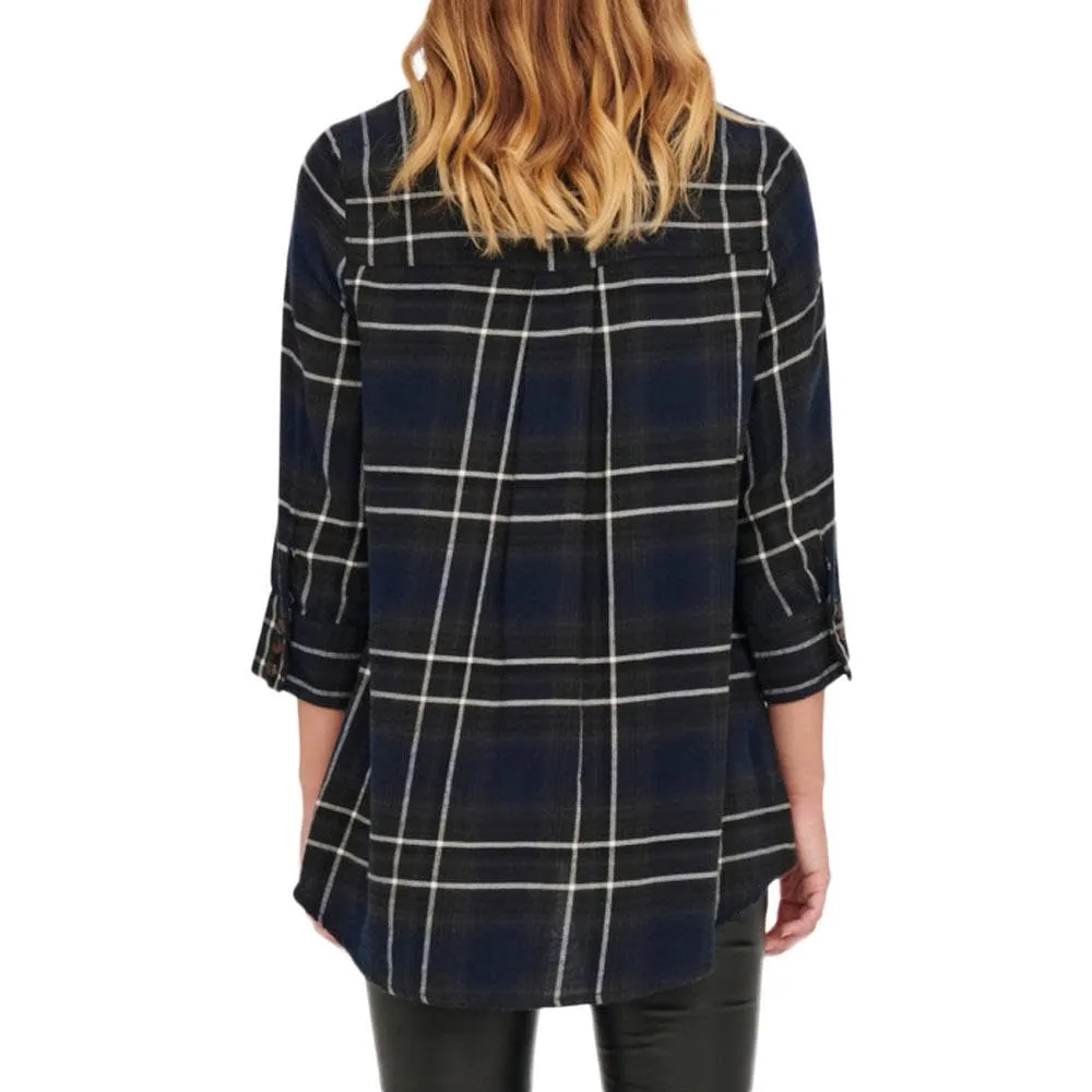 ONLY Canberra camicia a quadri blu marina donna