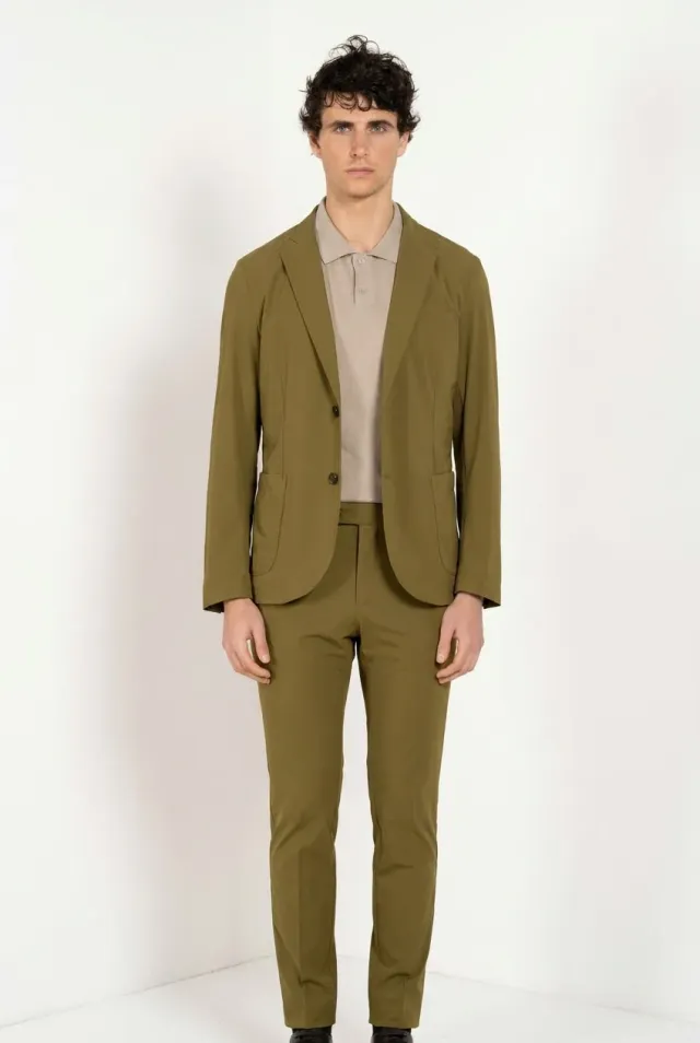 Mason's Da Vinci Tech Dynamic blazer verde militare jersey