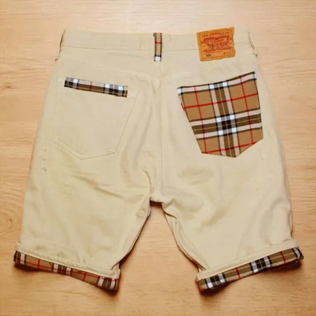 Never Say Never Levi's Vintage Bermuda Beige Tessuto Burberry