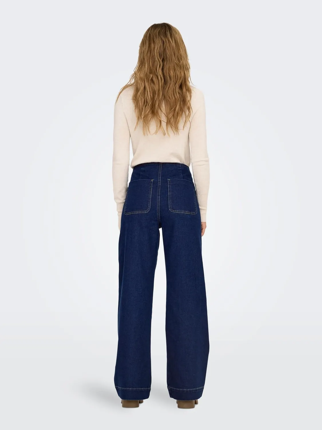 Only Onlmadeline Jeans Donna Sx30 Vita Alta Wide