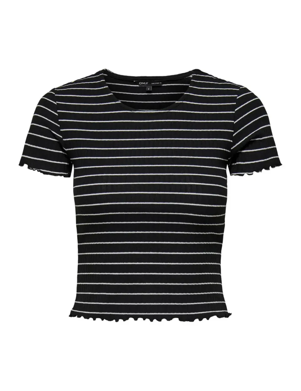 Only Onlemma Stripe top cropped donna scollo tondo