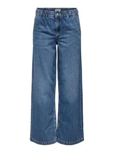 ONLY Onlcomet MW Wide DNM Pim620 Jeans Donna S x 32L gamba larga