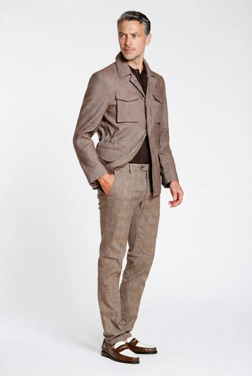 Mason's Torino City chino uomo galles slim testa di moro