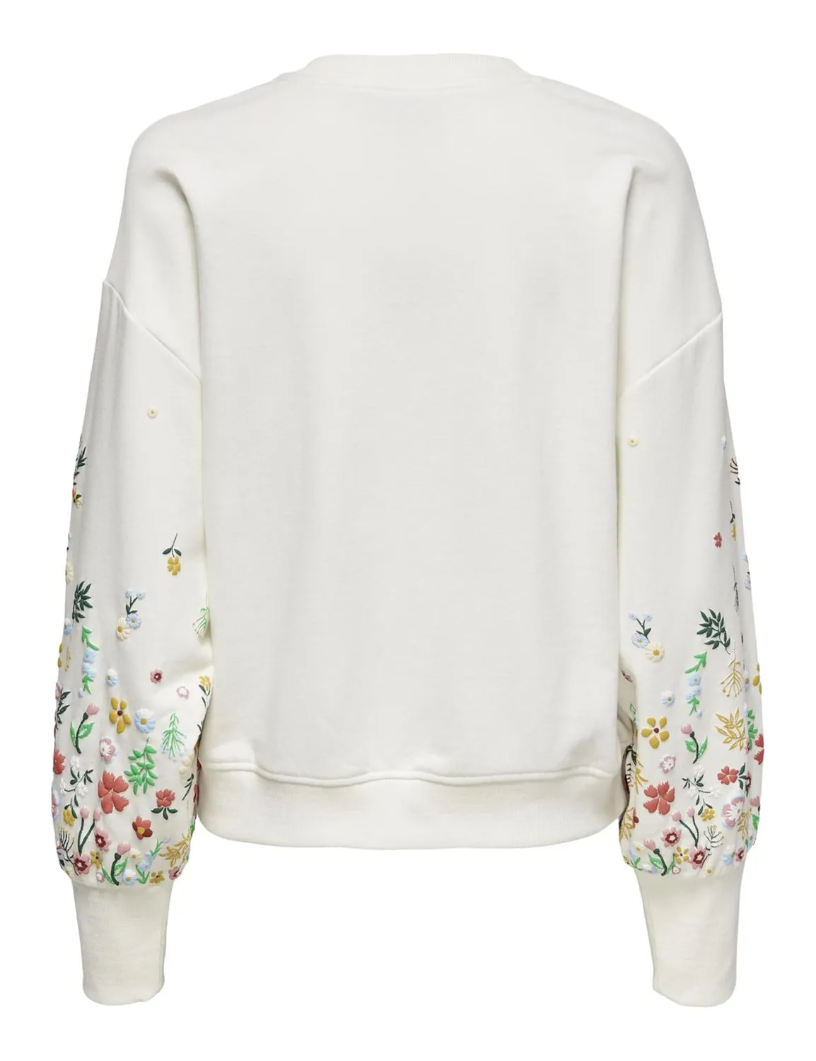 Only Onlbrooke felpa donna girocollo cloud dancer