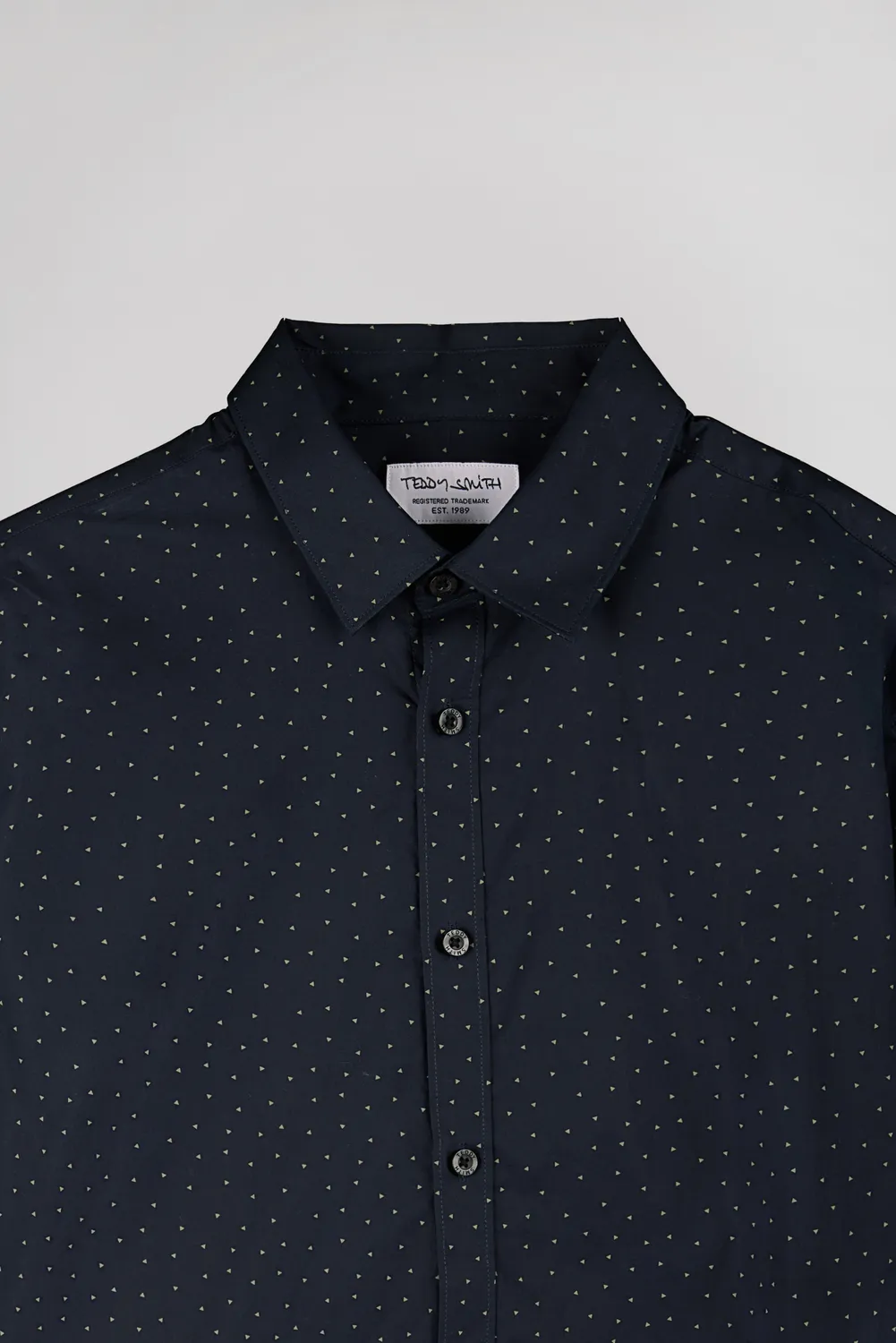 Teddy Smith Carton camicia dark navy micro shapes puro cotone