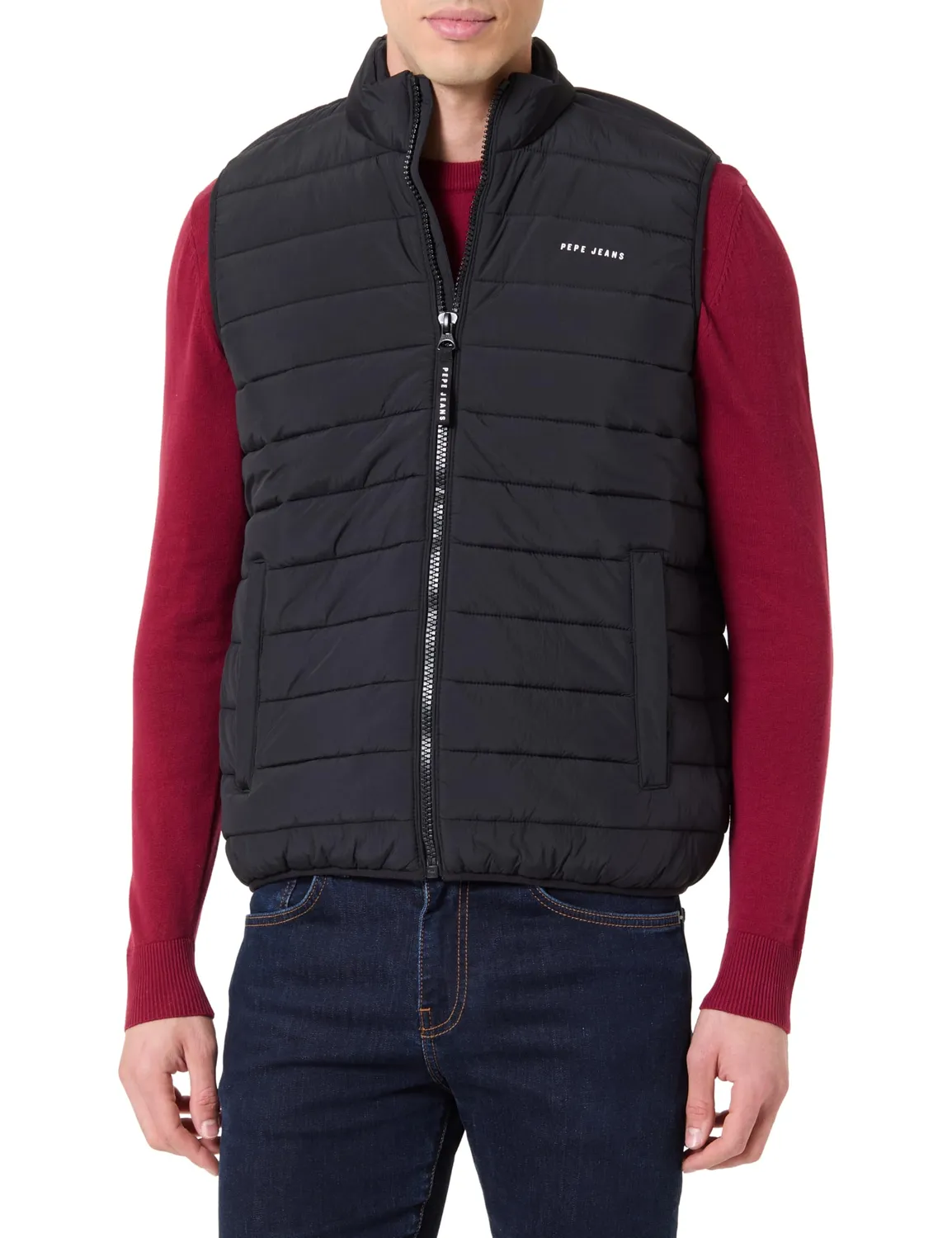Pepe Jeans Light Puffer gilet uomo L leggero nero