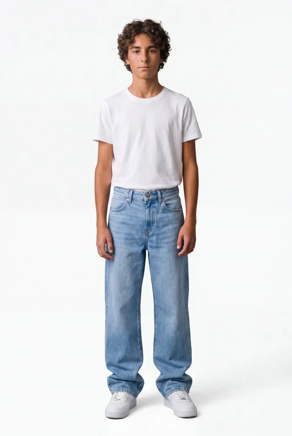 Teddy Smith Big Memphis jean ragazzo baggy indigo chiaro