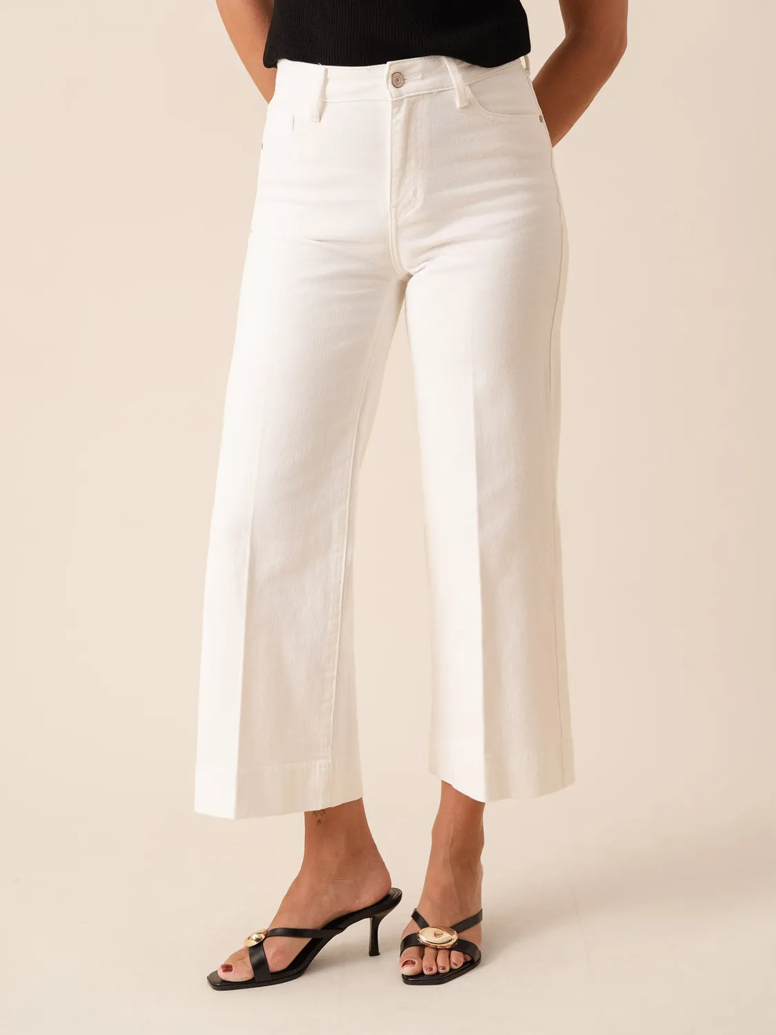 Oraije Windy jeans bianchi wide petite