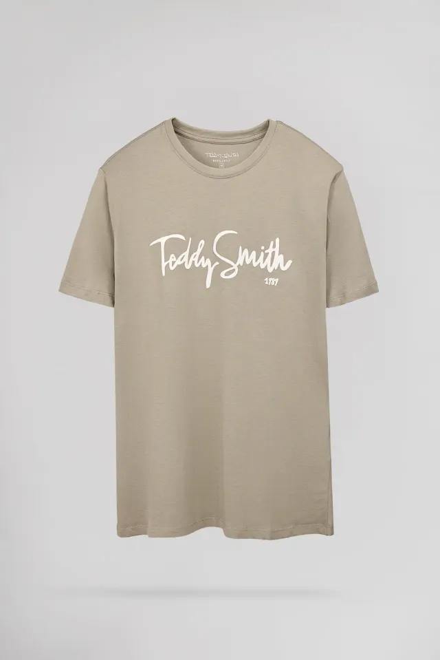 Teddy Smith T-Evry maglietta kaki bleach uomo