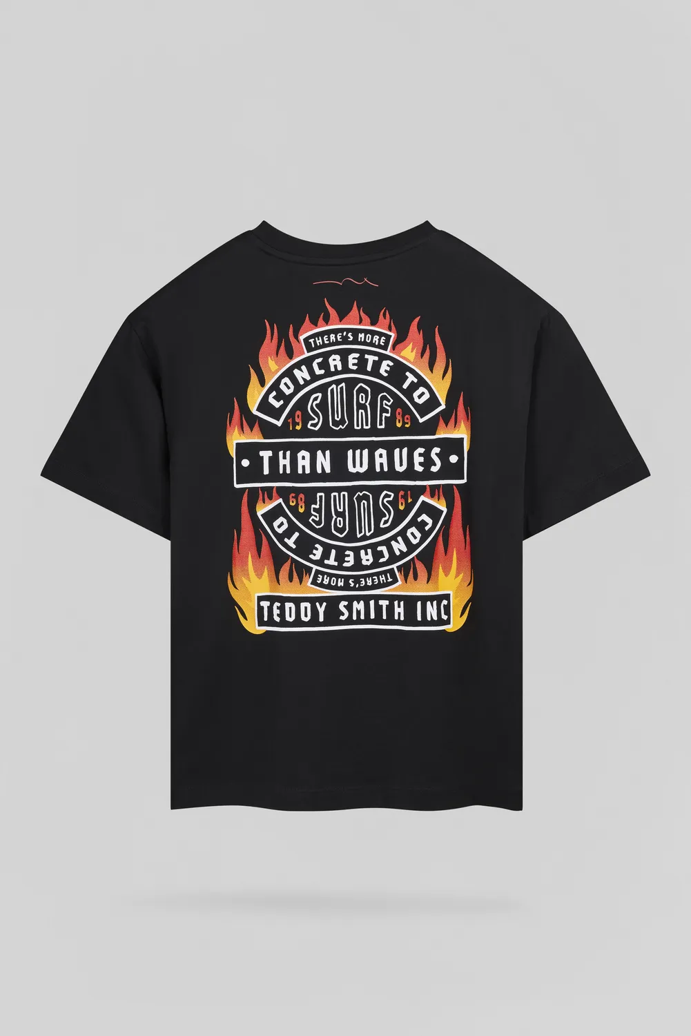 Teddy Smith T-Feu T-Shirt Bambino Nero Cotone Stampa