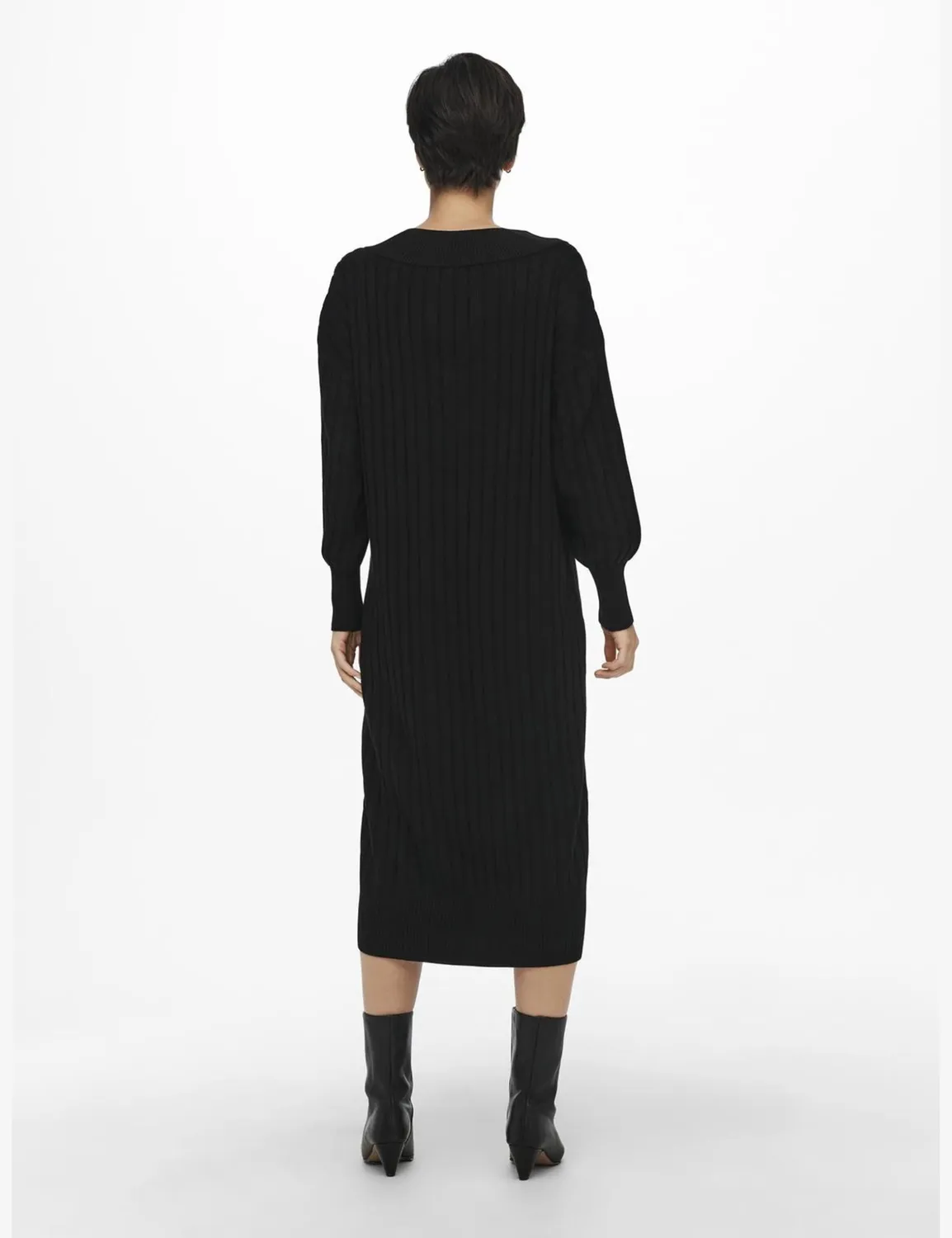 ONLY Onlnew abito midi maglia manica lunga coste
