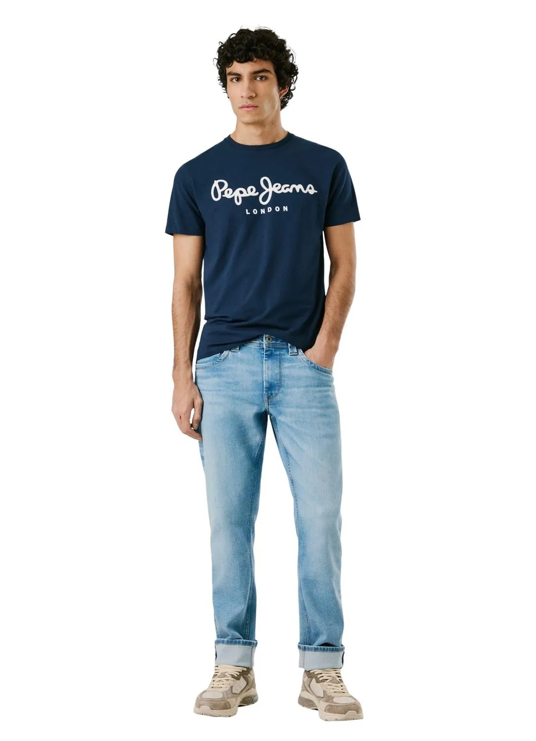 Pepe Jeans Original maglietta uomo slim XS navy stretch