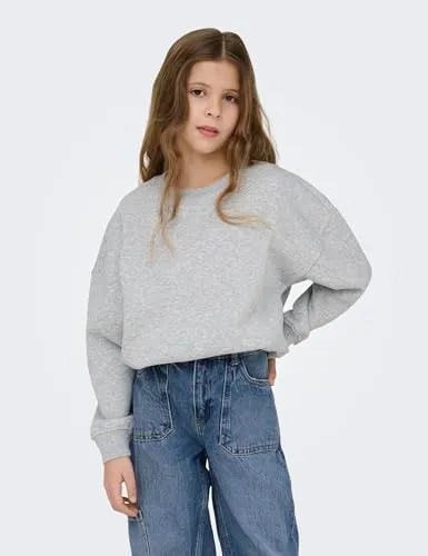 ONLY felpa donna grigio melange chiaro 122-128