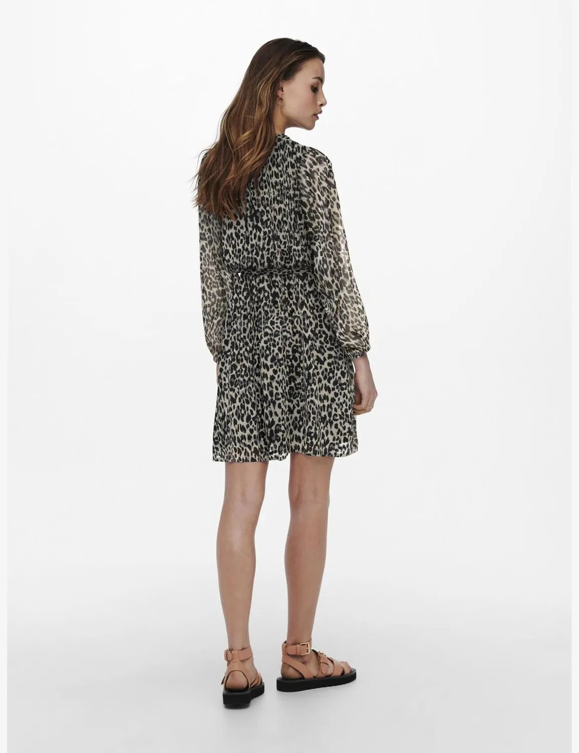 ONLY ONLCERA Vestito Corto Donna Nero Fantasia