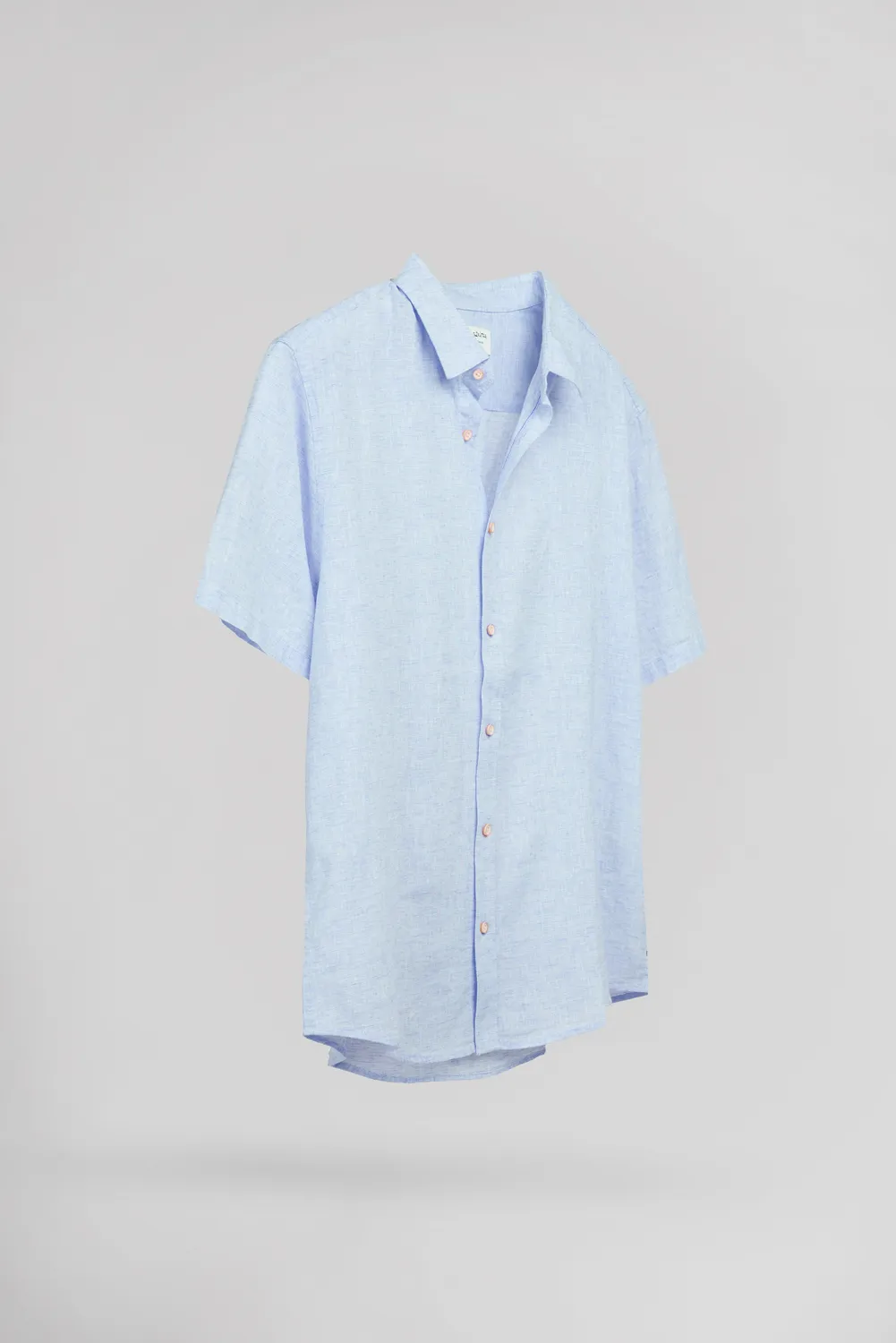 Teddy Smith C-Pietro MC camicia uomo pastel blue lino