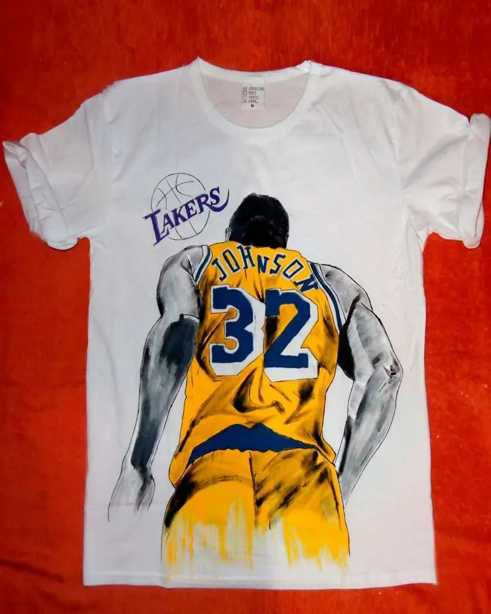 Never Say Never Los Angeles Lakers t-shirt dipinta