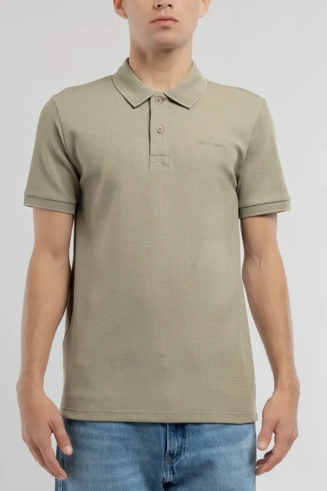 Teddy Smith P-Joel MC polo uomo bleach kaki jersey