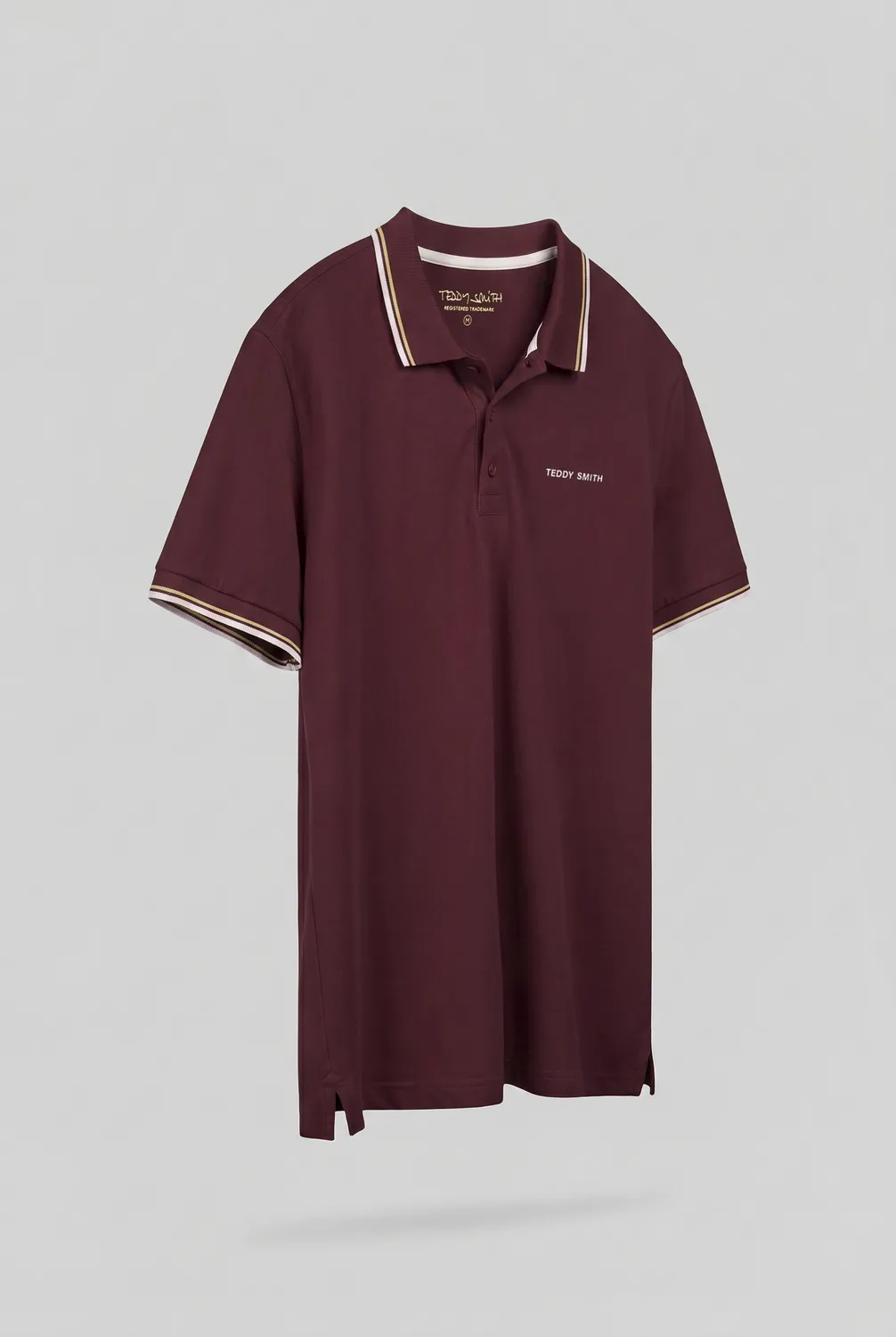 Teddy Smith Pasian 2 MC Polo Uomo Bordeaux Cotone