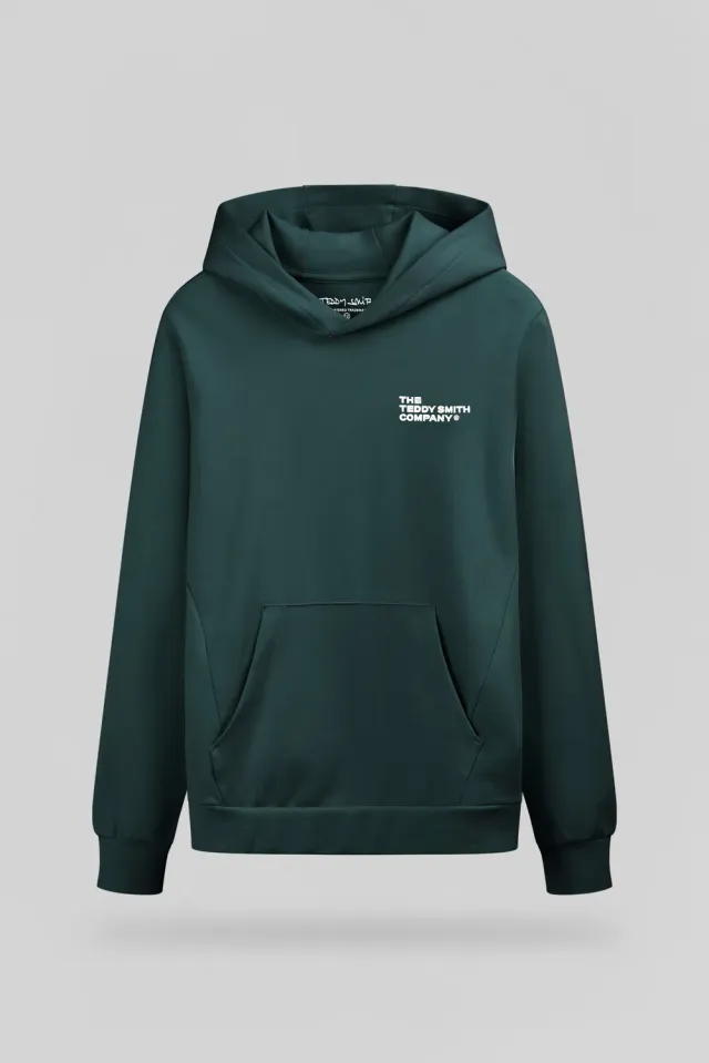 Teddy Smith S-Company Hoody felpa cappuccio verde pino bambino