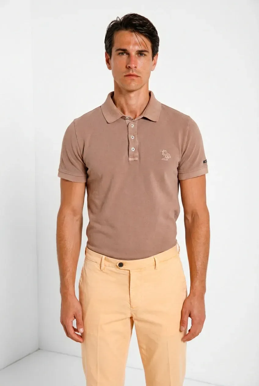 Mason's Leopardi polo uomo terra piquet cotone