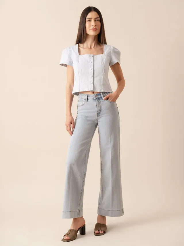 Oraije Vienna jeans larghi azzurro chiaro