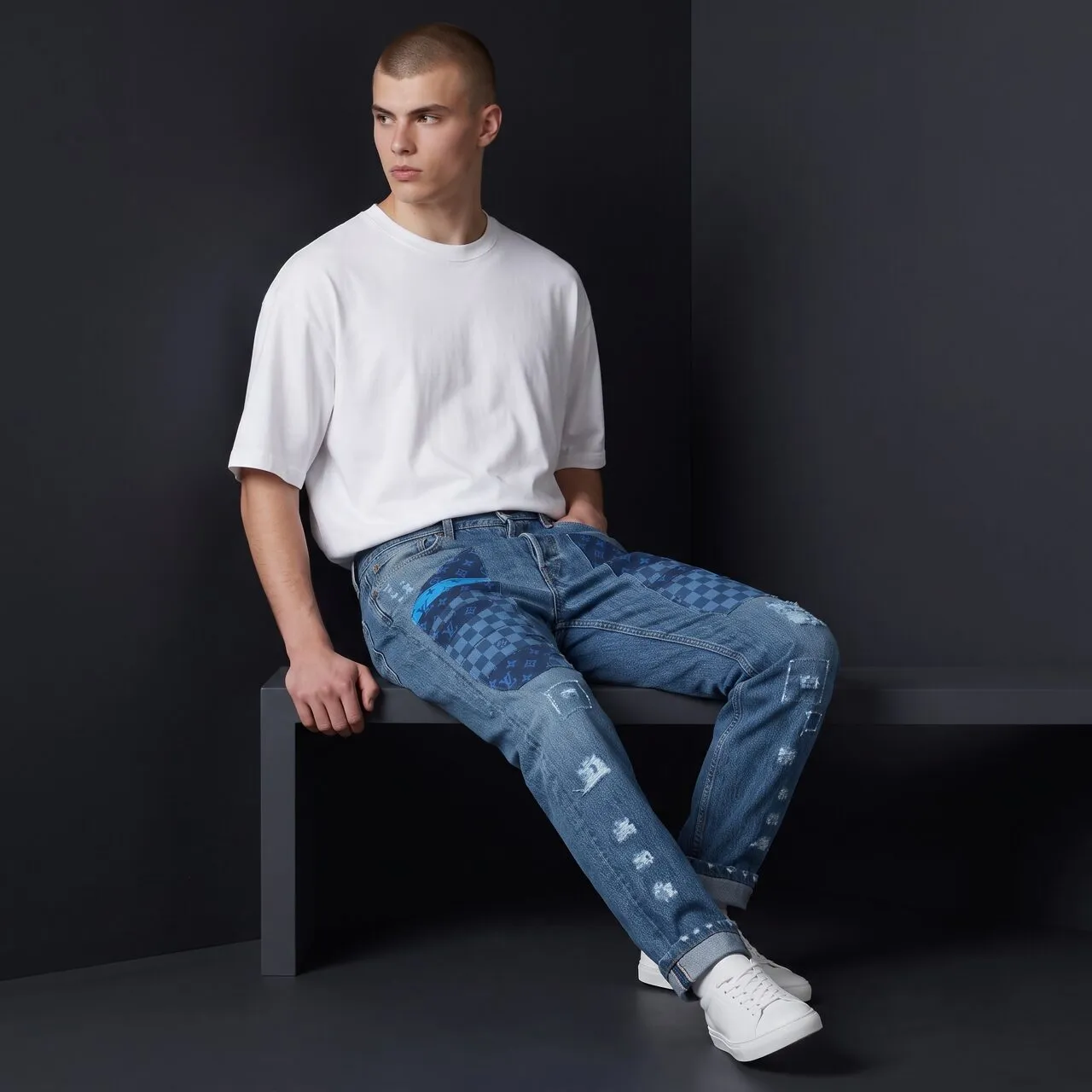 Levi's Vintage LV jeans personalizzati monogram