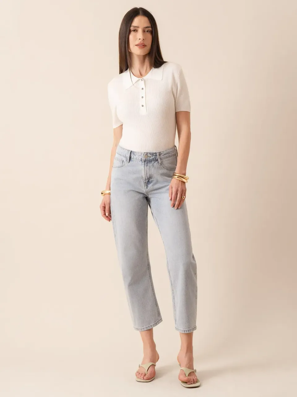 Oraije Boy jeans barrel blu chiaro