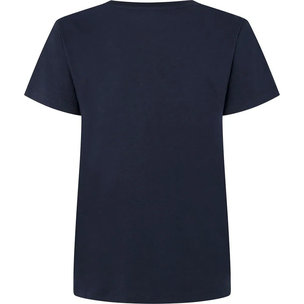 Pepe Jeans Ginny T-Shirt Donna Rossa girocollo fiori