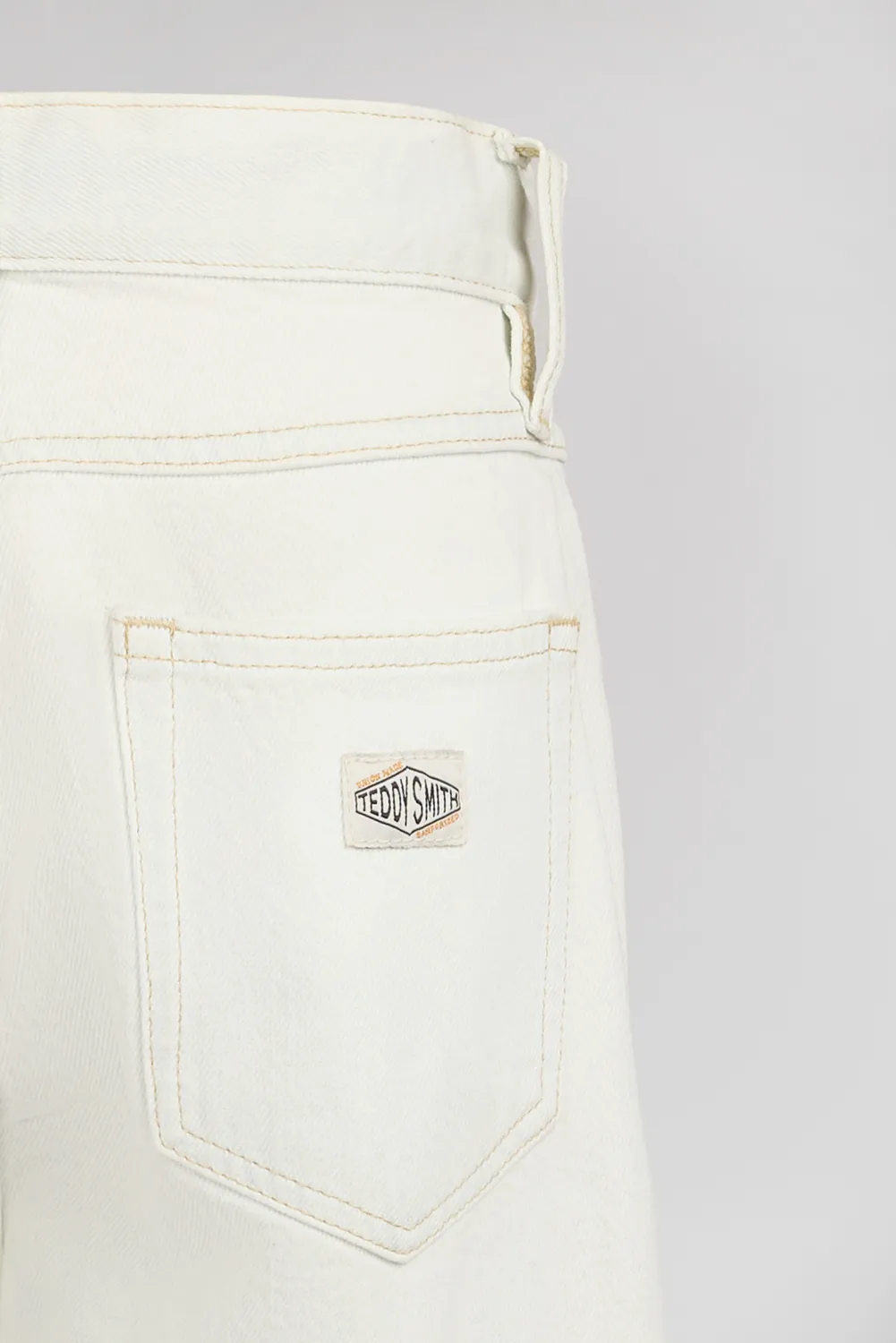 Teddy Smith Memphis Straight Jr Jeans Bianco Bambino