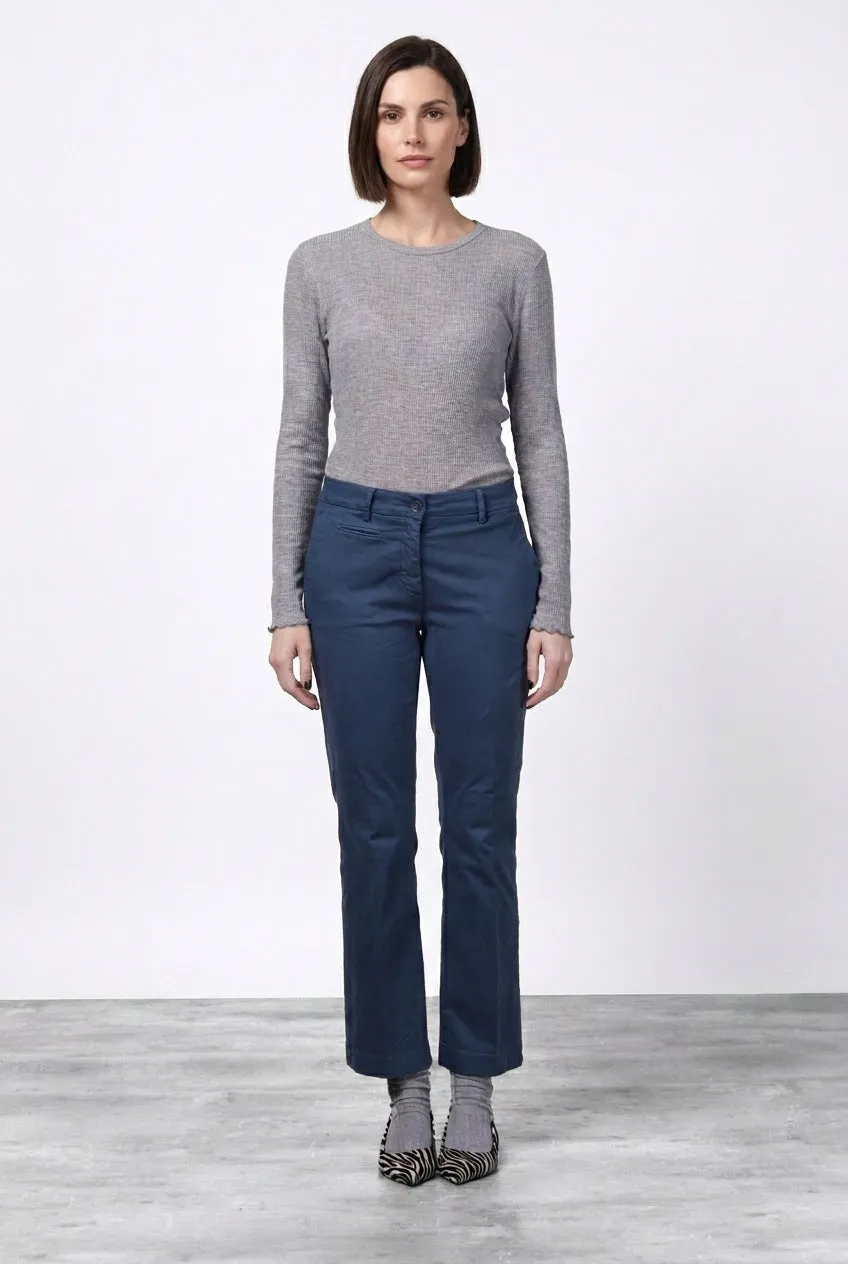 Mason's New York Trumpet Pantaloni Chino Blu Royal Gabardina