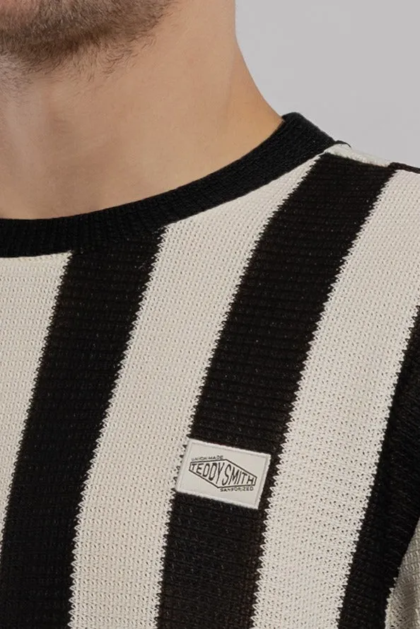 Teddy Smith T-Lanz MC t-shirt uomo crema a righe