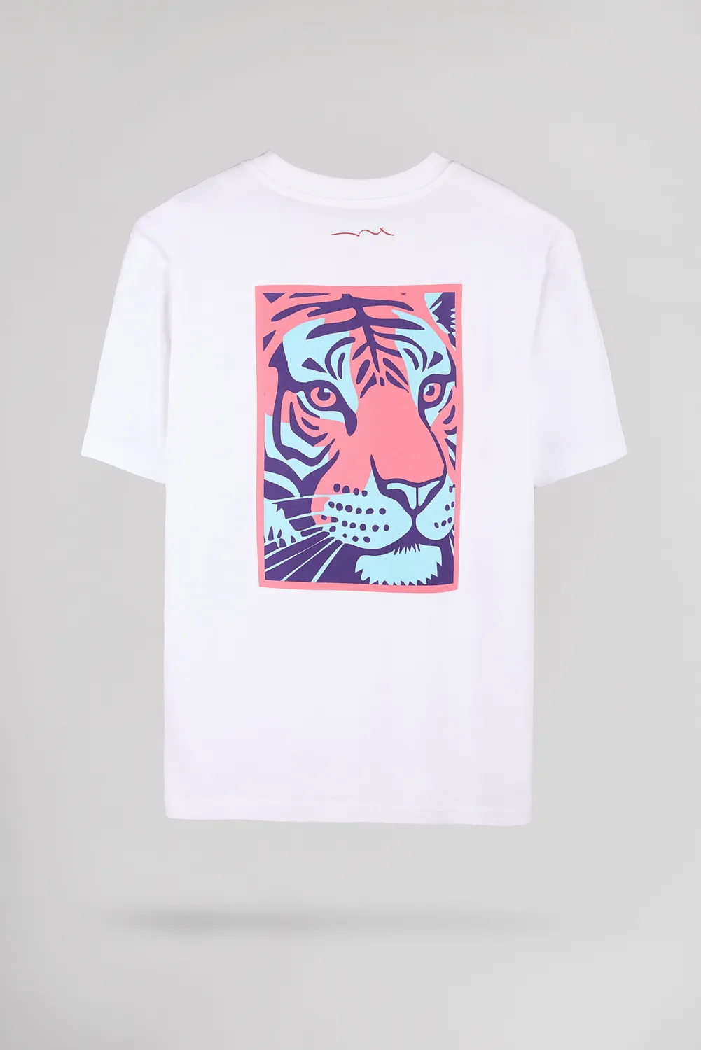 Teddy Smith T-Tiger T-shirt Uomo Bianca Tigre Cotone