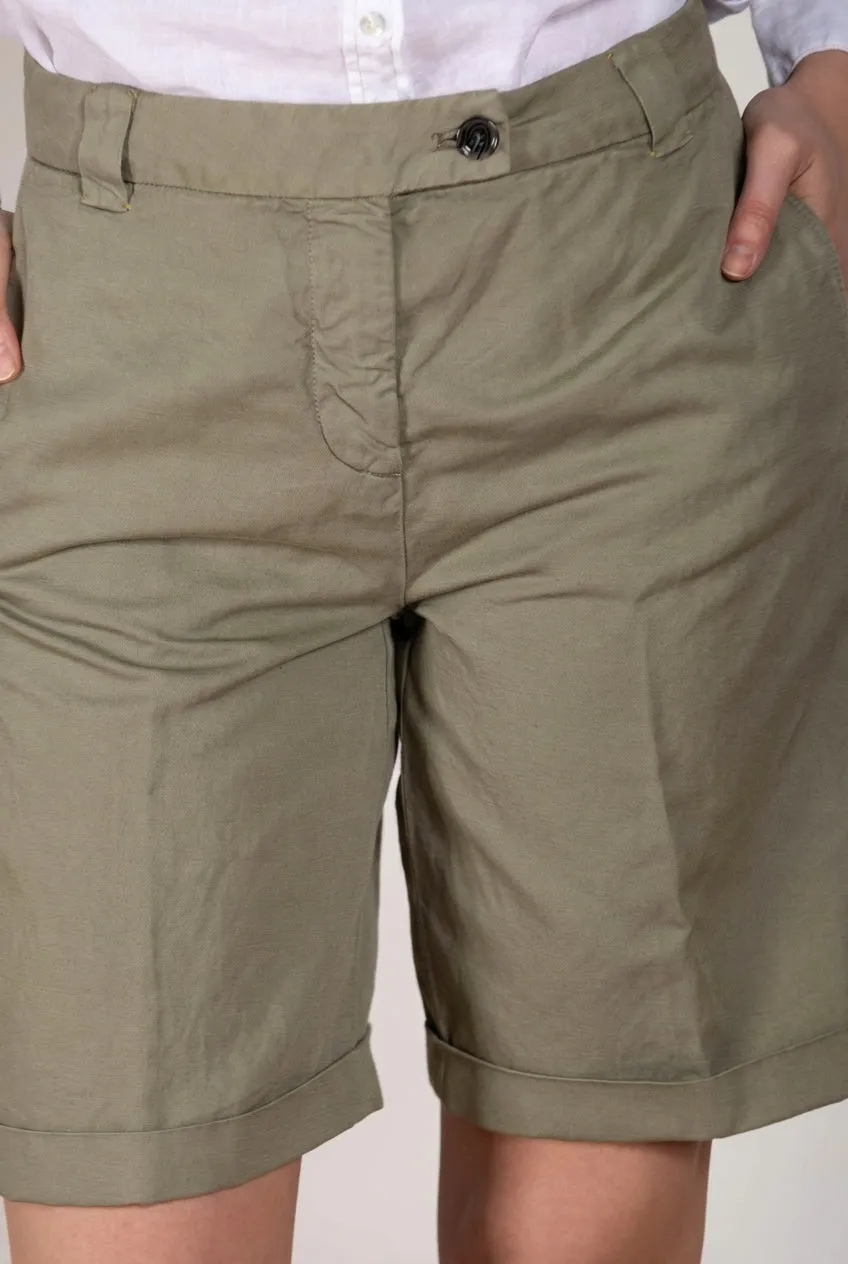 Mason's Brigitte bermuda chino salvia lino relaxed